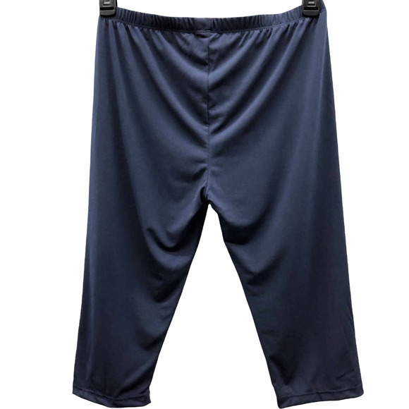 5/$25 Lbisse Yale Blue Capri Leggings XL - Picture 4 of 5
